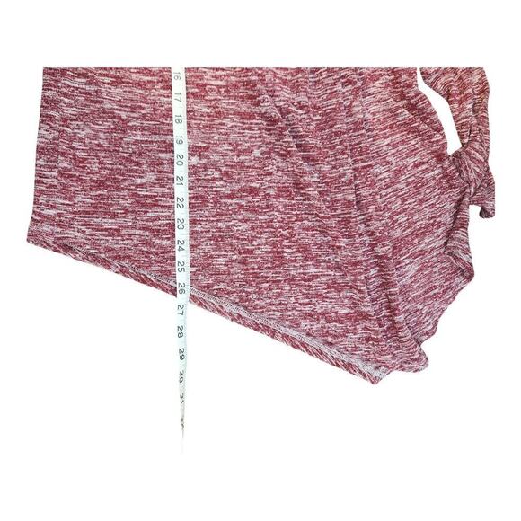 Umgee USA womens sweater plus sz 1XL deep red white asymmetrical hem pull over - Picture 9 of 9